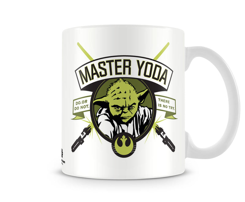 Star wars master yoda white film coffee mug cup