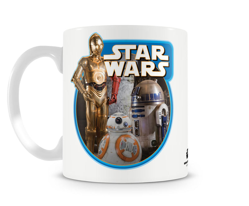 Star wars vintage droids white film coffee mug cup
