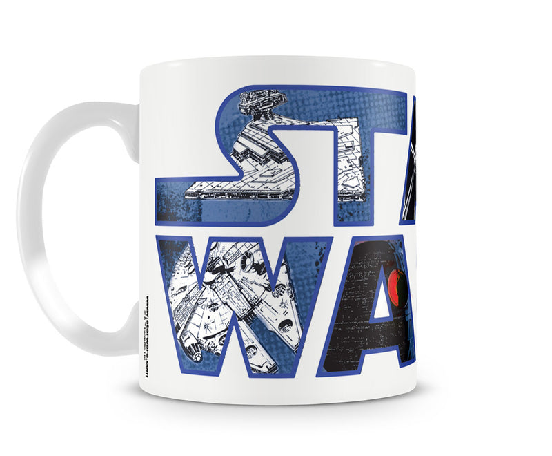 Star wars logo white film coffee mug cup