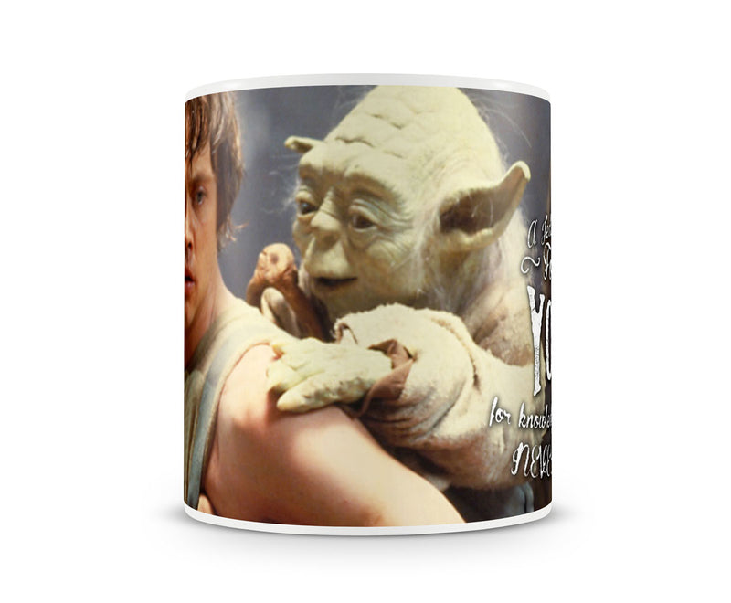 Star wars yoda and skywalker film coffee mug cup
