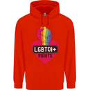 LGBTQI+ Rights Gay Pride Awareness LGBT Childrens Kids Hoodie Bright Red