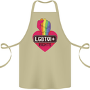LGBTQI+ Rights Gay Pride Awareness LGBT Cotton Apron 100% Organic Khaki
