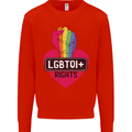 LGBTQI+ Rights Gay Pride Awareness LGBT Kids Sweatshirt Jumper Bright Red