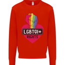 LGBTQI+ Rights Gay Pride Awareness LGBT Kids Sweatshirt Jumper Bright Red