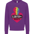 LGBTQI+ Rights Gay Pride Awareness LGBT Kids Sweatshirt Jumper Purple