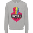 LGBTQI+ Rights Gay Pride Awareness LGBT Kids Sweatshirt Jumper Sports Grey