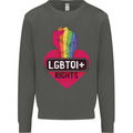 LGBTQI+ Rights Gay Pride Awareness LGBT Kids Sweatshirt Jumper Storm Grey