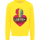 LGBTQI+ Rights Gay Pride Awareness LGBT Kids Sweatshirt Jumper Yellow