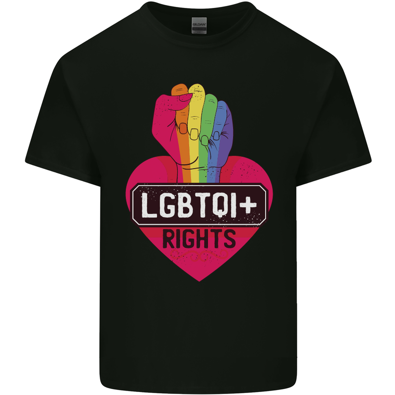 LGBTQI+ Rights Gay Pride Awareness LGBT Kids T-Shirt Childrens Black