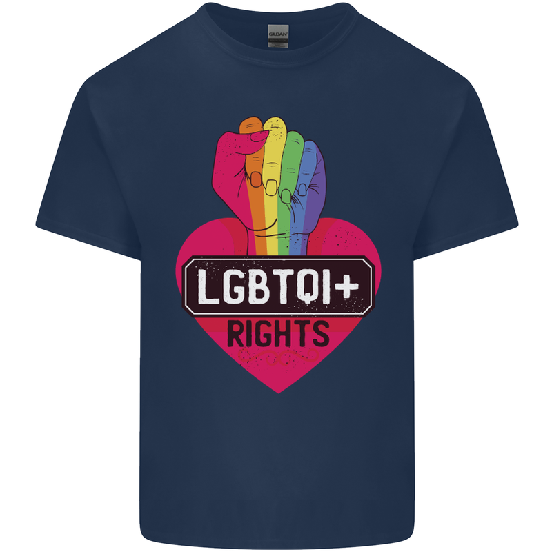 LGBTQI+ Rights Gay Pride Awareness LGBT Kids T-Shirt Childrens Navy Blue