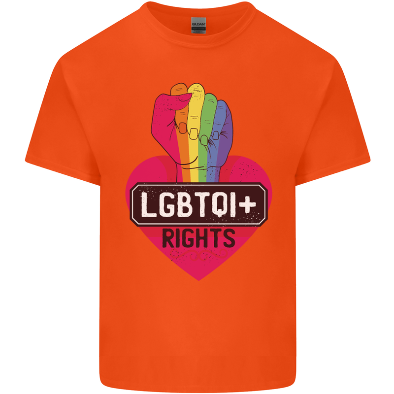 LGBTQI+ Rights Gay Pride Awareness LGBT Kids T-Shirt Childrens Orange