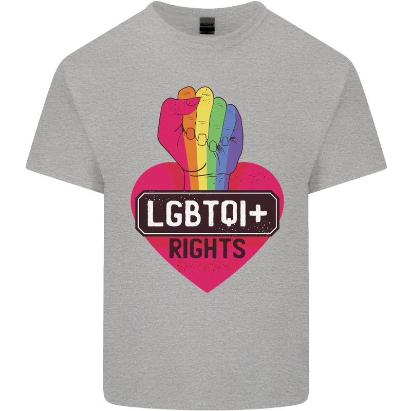 LGBTQI+ Rights Gay Pride Awareness LGBT Kids T-Shirt Childrens Sports Grey