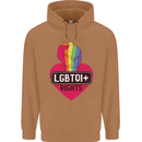 LGBTQI+ Rights Gay Pride Awareness LGBT Mens 80% Cotton Hoodie Caramel Latte