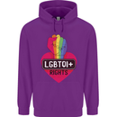 LGBTQI+ Rights Gay Pride Awareness LGBT Mens 80% Cotton Hoodie Purple