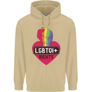 LGBTQI+ Rights Gay Pride Awareness LGBT Mens 80% Cotton Hoodie Sand