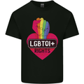 LGBTQI+ Rights Gay Pride Awareness LGBT Mens Cotton T-Shirt Tee Top Black