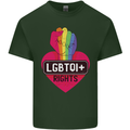 LGBTQI+ Rights Gay Pride Awareness LGBT Mens Cotton T-Shirt Tee Top Forest Green