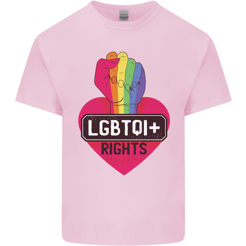 LGBTQI+ Rights Gay Pride Awareness LGBT Mens Cotton T-Shirt Tee Top Light Pink