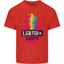 LGBTQI+ Rights Gay Pride Awareness LGBT Mens Cotton T-Shirt Tee Top Red