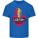 LGBTQI+ Rights Gay Pride Awareness LGBT Mens Cotton T-Shirt Tee Top Royal Blue