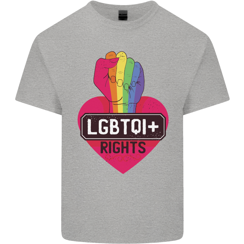 LGBTQI+ Rights Gay Pride Awareness LGBT Mens Cotton T-Shirt Tee Top Sports Grey