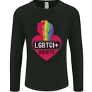 LGBTQI+ Rights Gay Pride Awareness LGBT Mens Long Sleeve T-Shirt Black