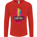 LGBTQI+ Rights Gay Pride Awareness LGBT Mens Long Sleeve T-Shirt Red