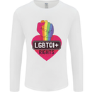 LGBTQI+ Rights Gay Pride Awareness LGBT Mens Long Sleeve T-Shirt White