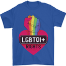 LGBTQI+ Rights Gay Pride Awareness LGBT Mens T-Shirt Cotton Gildan Royal Blue