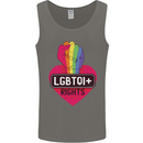 LGBTQI+ Rights Gay Pride Awareness LGBT Mens Vest Tank Top Charcoal