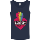 LGBTQI+ Rights Gay Pride Awareness LGBT Mens Vest Tank Top Navy Blue