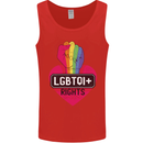 LGBTQI+ Rights Gay Pride Awareness LGBT Mens Vest Tank Top Red