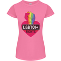 LGBTQI+ Rights Gay Pride Awareness LGBT Womens Petite Cut T-Shirt Azalea