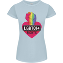 LGBTQI+ Rights Gay Pride Awareness LGBT Womens Petite Cut T-Shirt Light Blue