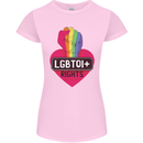 LGBTQI+ Rights Gay Pride Awareness LGBT Womens Petite Cut T-Shirt Light Pink