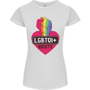 LGBTQI+ Rights Gay Pride Awareness LGBT Womens Petite Cut T-Shirt White