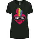 LGBTQI+ Rights Gay Pride Awareness LGBT Womens Wider Cut T-Shirt Black
