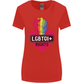 LGBTQI+ Rights Gay Pride Awareness LGBT Womens Wider Cut T-Shirt Red