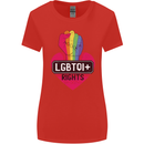 LGBTQI+ Rights Gay Pride Awareness LGBT Womens Wider Cut T-Shirt Red