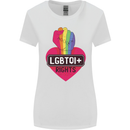 LGBTQI+ Rights Gay Pride Awareness LGBT Womens Wider Cut T-Shirt White