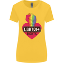 LGBTQI+ Rights Gay Pride Awareness LGBT Womens Wider Cut T-Shirt Yellow