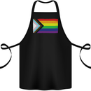 LGBTQ Flag Gay Pride Awareness Day LGBTQ Cotton Apron 100% Organic Black