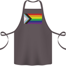 LGBTQ Flag Gay Pride Awareness Day LGBTQ Cotton Apron 100% Organic Dark Grey