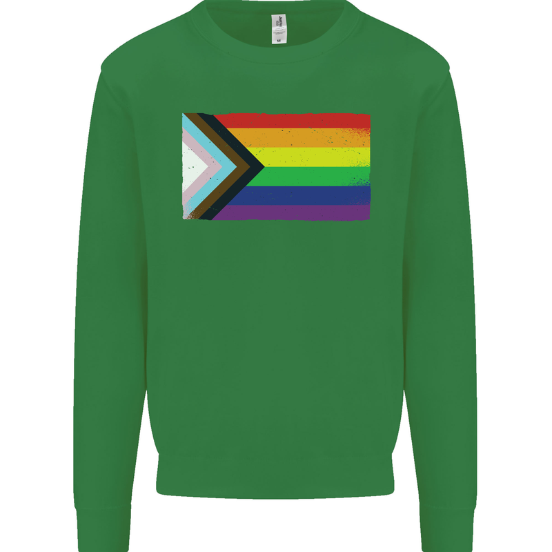 LGBTQ Flag Gay Pride Awareness Day LGBTQ Kids Sweatshirt Jumper Irish Green