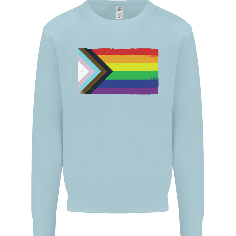 LGBTQ Flag Gay Pride Awareness Day LGBTQ Kids Sweatshirt Jumper Light Blue