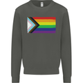 LGBTQ Flag Gay Pride Awareness Day LGBTQ Kids Sweatshirt Jumper Storm Grey