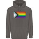 LGBTQ Flag Gay Pride Awareness Day LGBTQ Mens 80% Cotton Hoodie Charcoal