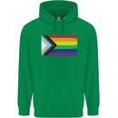 LGBTQ Flag Gay Pride Awareness Day LGBTQ Mens 80% Cotton Hoodie Irish Green