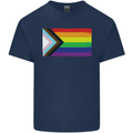 LGBTQ Flag Gay Pride Awareness Day LGBTQ Mens Cotton T-Shirt Tee Top Navy Blue