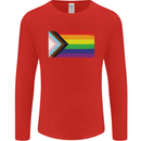 LGBTQ Flag Gay Pride Awareness Day LGBTQ Mens Long Sleeve T-Shirt Red